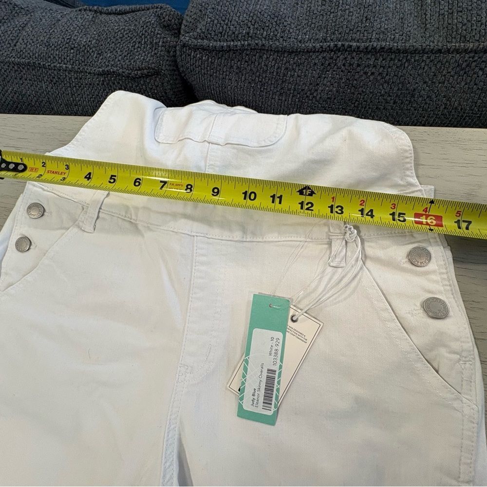 Judy Blue Classic White Denim Overalls - Picture 12 of 15